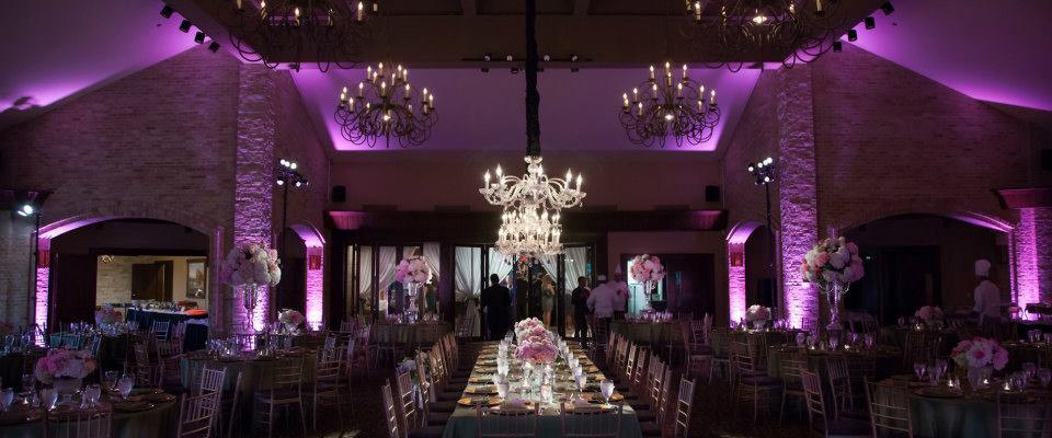 Purple Wedding Uplighting